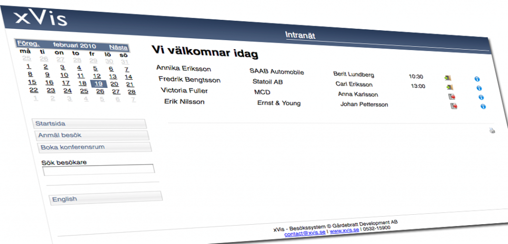 Intranät - Föranmälning