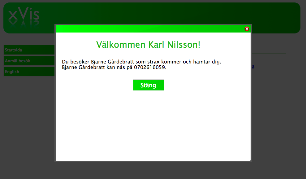 Välkomstmeddelande