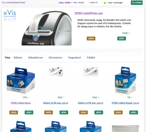 xVis besökssystem - tillbehörsbutik